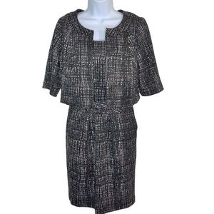 CALVIN KLEIN 2Pc Black & Gray Dress and Crop Jacket Combo Sz 6